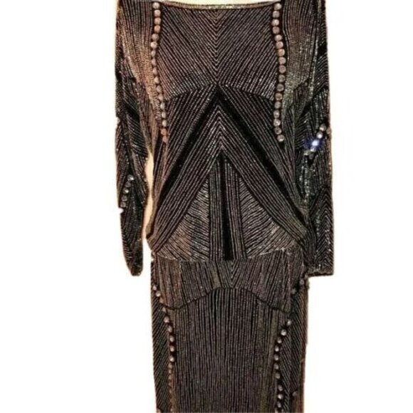 Unbranded Dresses & Skirts - Skirt Set Womens Size Small S Vintage Beaded High Quality Elastic Waist Black